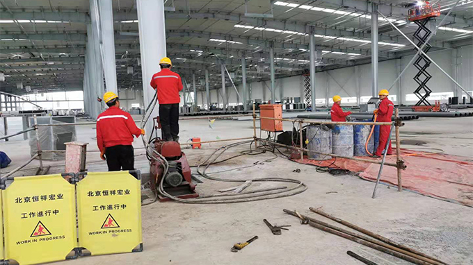 济南某项目厂房基础抬升加固工程